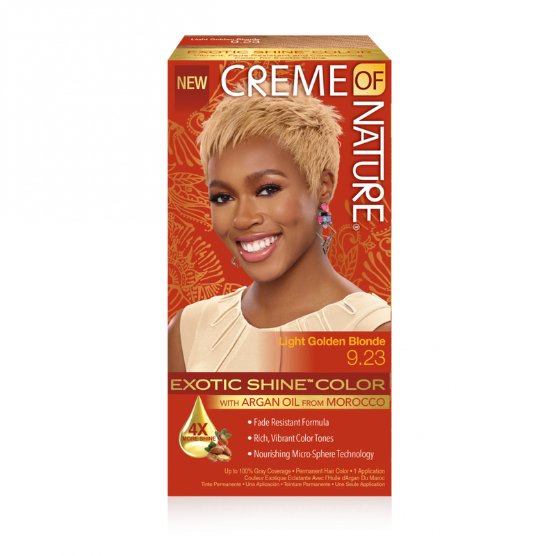 Crème de coloration permanente pour cheveux Exotic Shine de Creme Of Nature 42 - Blond clair doré