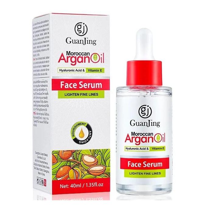 Sérum visage à l'huile d'argan marocaine Guanjing avec acide hyaluronique