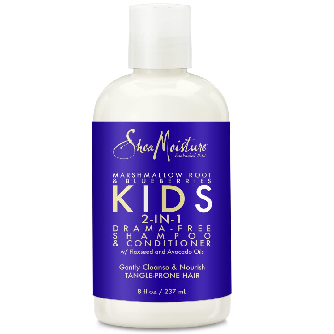 Shampoing et revitalisant 2 en 1 pour enfants à la racine de guimauve et aux bleuets de Shea Moisture