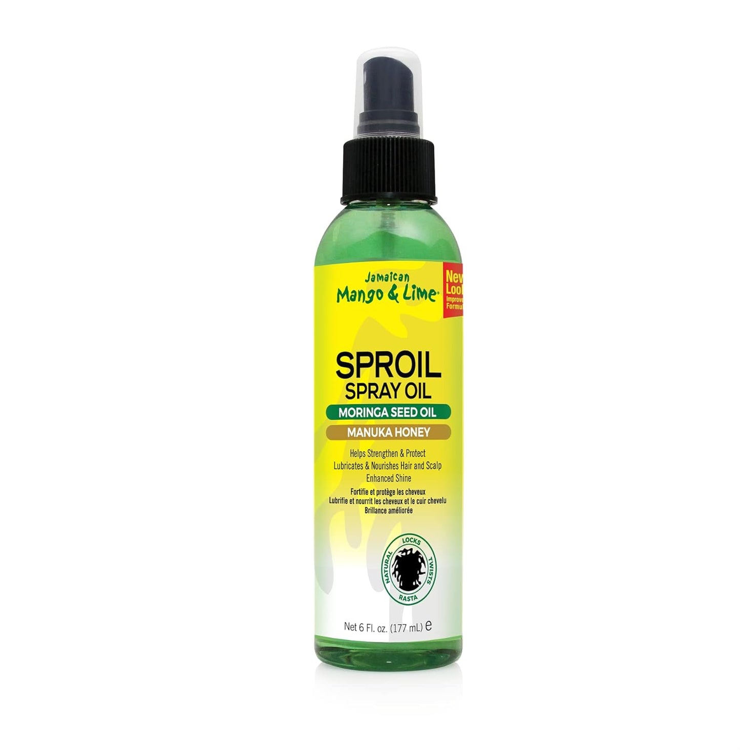Huile en spray renforçant et brillant pour cheveux de jamaican mango & lime, 6 fl oz