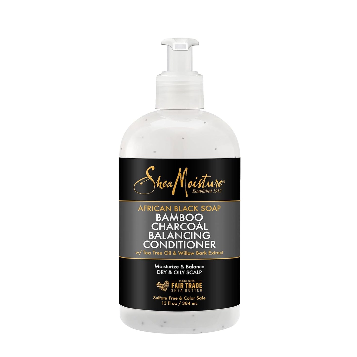 Après-shampoing équilibrant au charbon de bambou et au savon noir africain Sheamoisture 384 ml