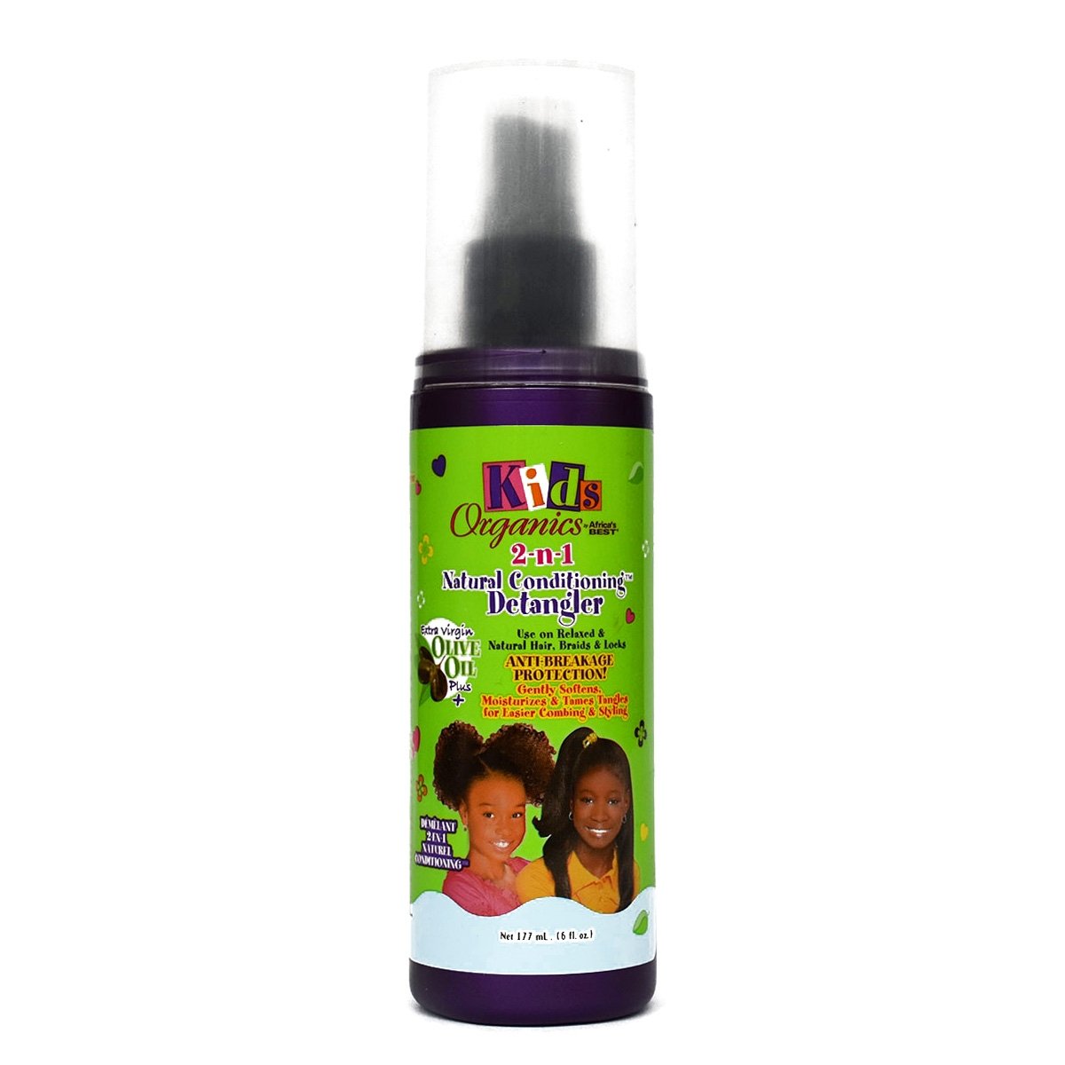 Spray démêlant revitalisant naturel 2 en 1 African Best Kids Organics 177 ml