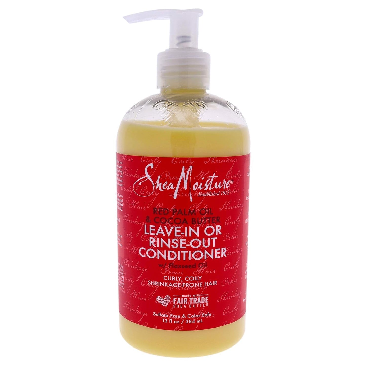 Après-shampoing sans rinçage ou sans rinçage à l'huile de palme rouge et au beurre de cacao Sheamoisture 384 ml