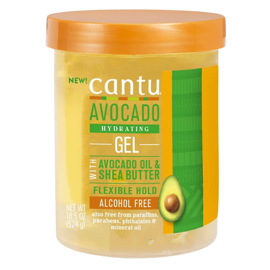 Gel coiffant hydratant sans paraben à l'avocat Cantu, 530 ml