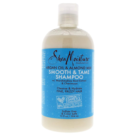 Shampoing lissant et dompteur à l'huile d'argan et au lait d'amande de Shea Moisture, 384 ml