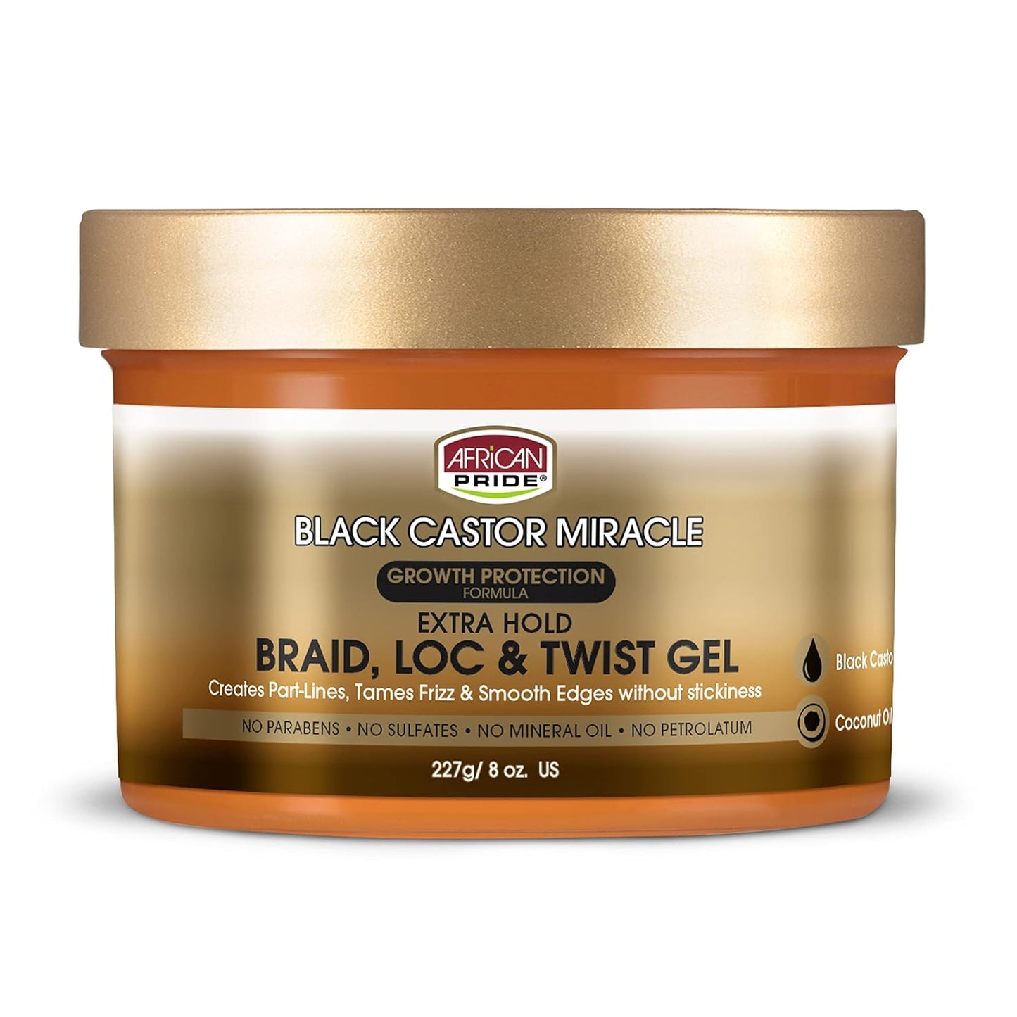 Gel pour tresses, locks et torsades à tenue extra-forte Black Castor Miracle d'African Pride 227 g