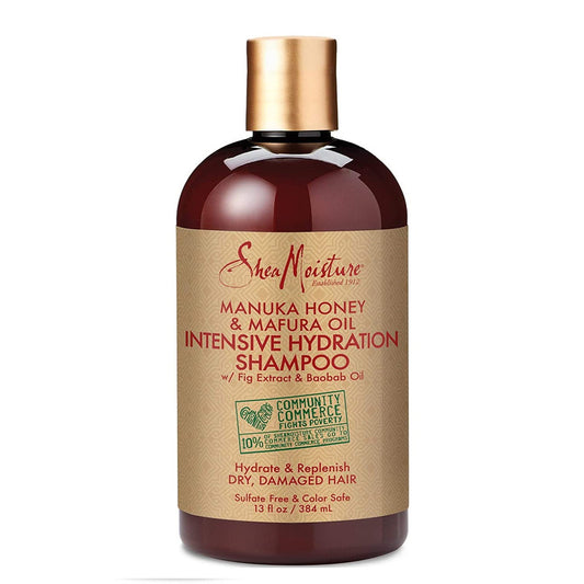 Shampoing hydratant intensif au miel de Manuka et à l'huile de Mafura de Sheamoisture 384 ml