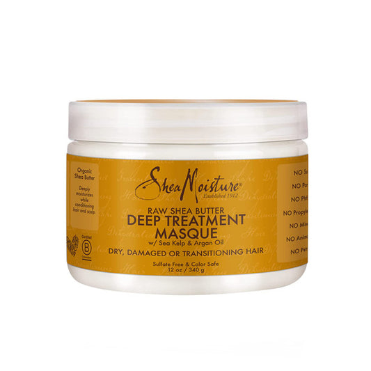 Masque de traitement en profondeur au beurre de karité brut de Shea Moisture, 12 oz