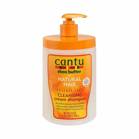 Shampooing crème nettoyante au beurre de karité Cantu pour cheveux naturels 25 oz