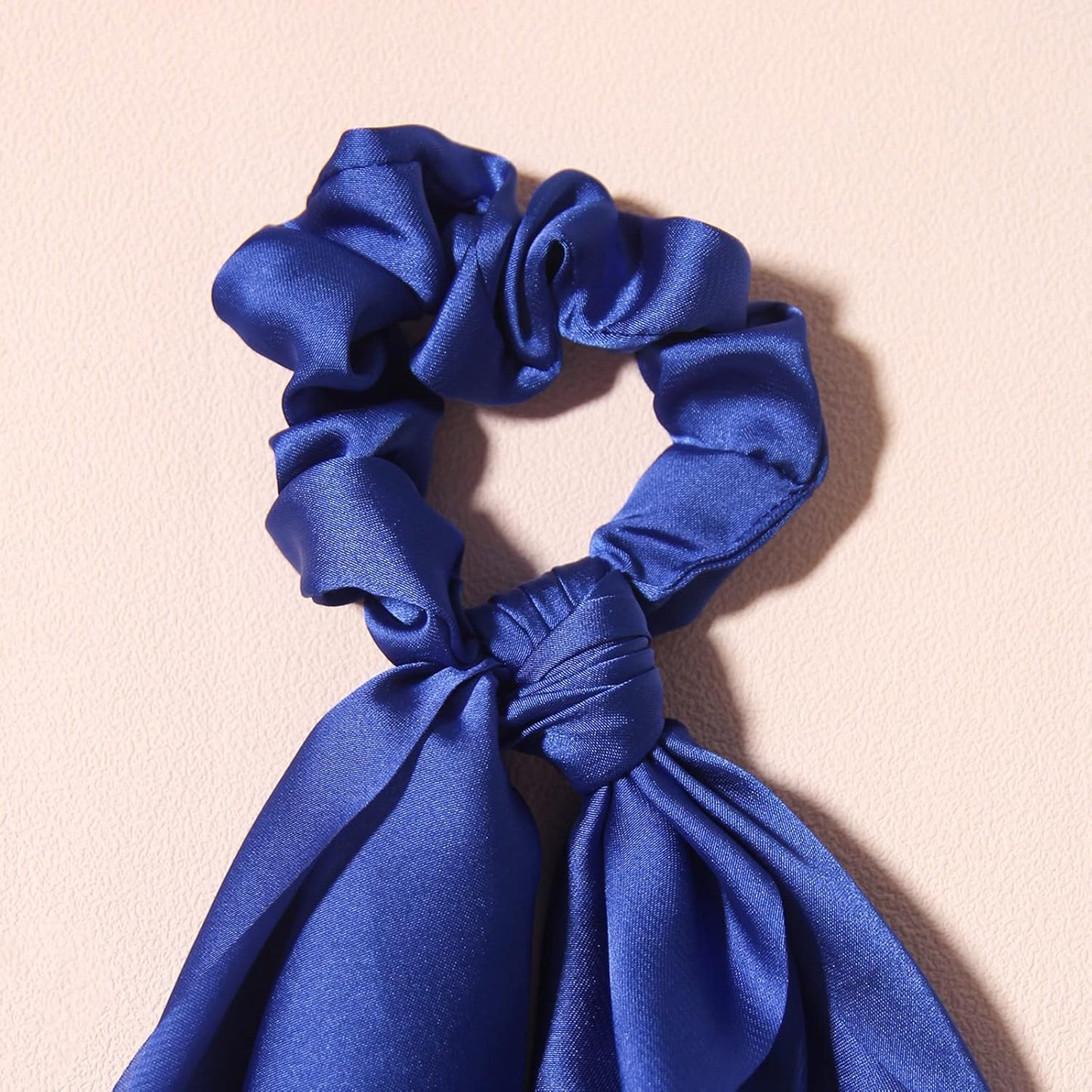 Chouchous pour cheveux avec nœud noué Élastique pour cheveux Élastique pour cheveux Bleu royal