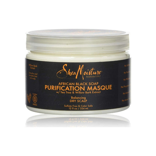 Masque purifiant au savon noir africain biologique Shea Moisture 12 oz