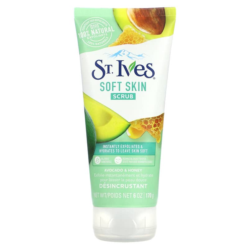St. Ives, Gommage doux pour la peau, avocat et miel, 6 oz