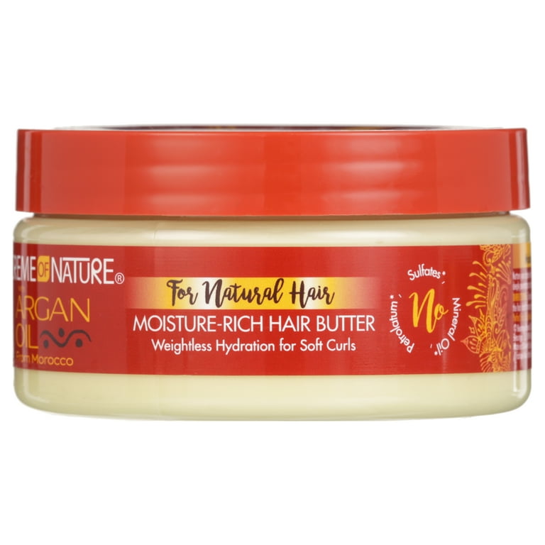 Crème de la nature Beurre capillaire riche en humidité à l'argan 220 g