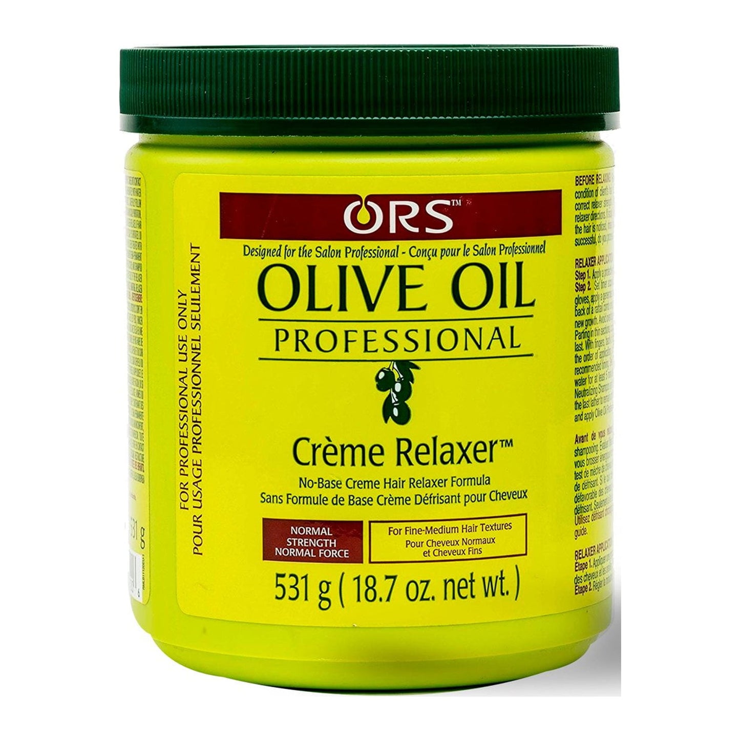 Crème défrisante professionnelle à l'huile d'olive Ors 18,7 oz