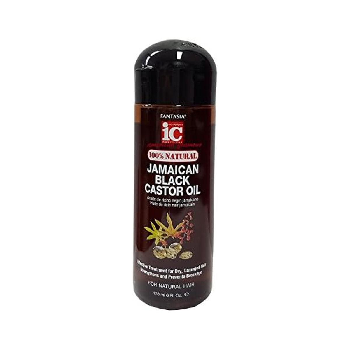 Sérum lissant pour cheveux à l'huile de ricin noire jamaïcaine Ic Fantasia 178 ml