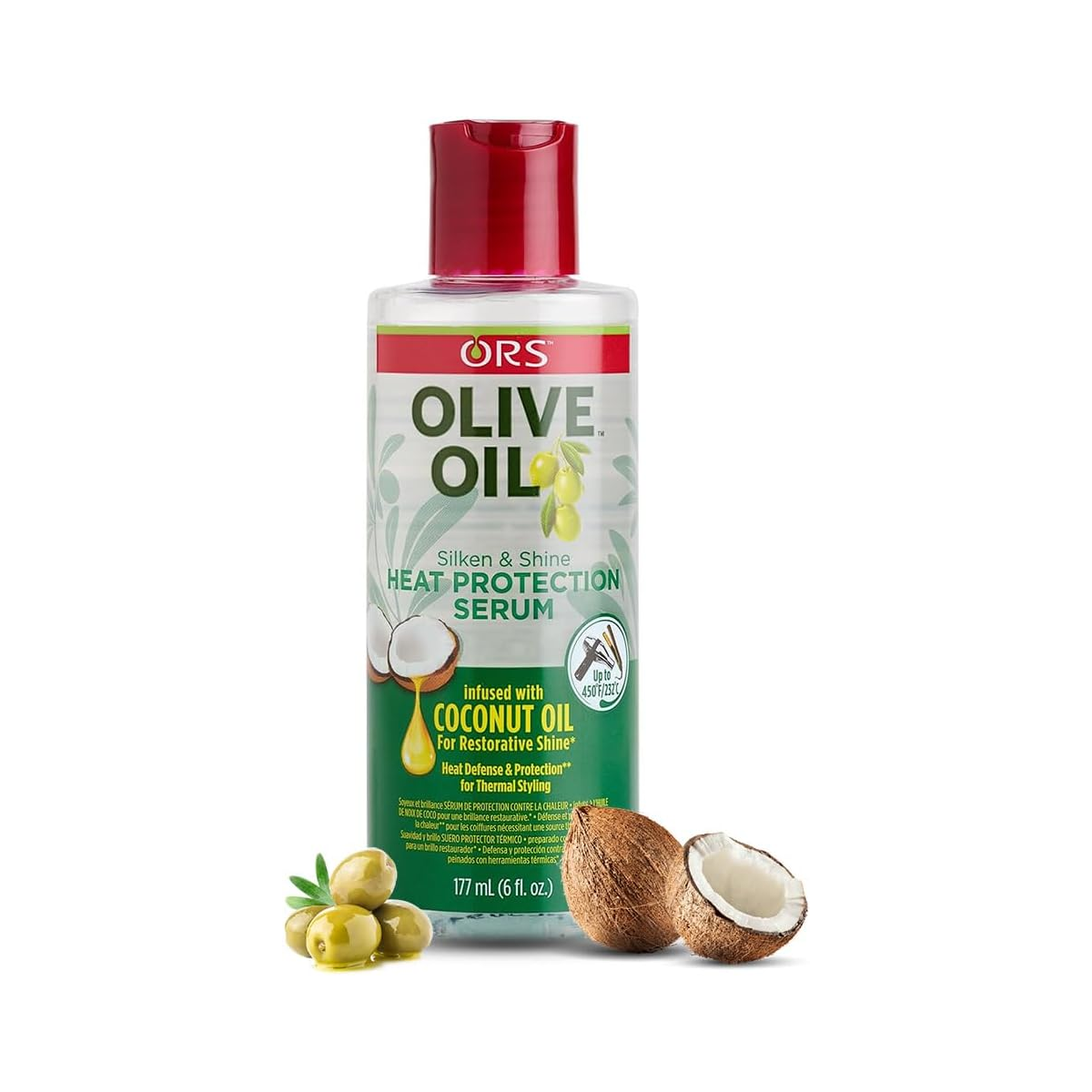 Sérum capillaire protecteur contre la chaleur à l'huile d'olive Ors - 177 ml