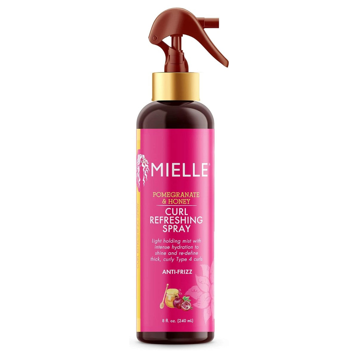 Spray rafraîchissant pour boucles à la grenade et au miel Mielle 240 ml
