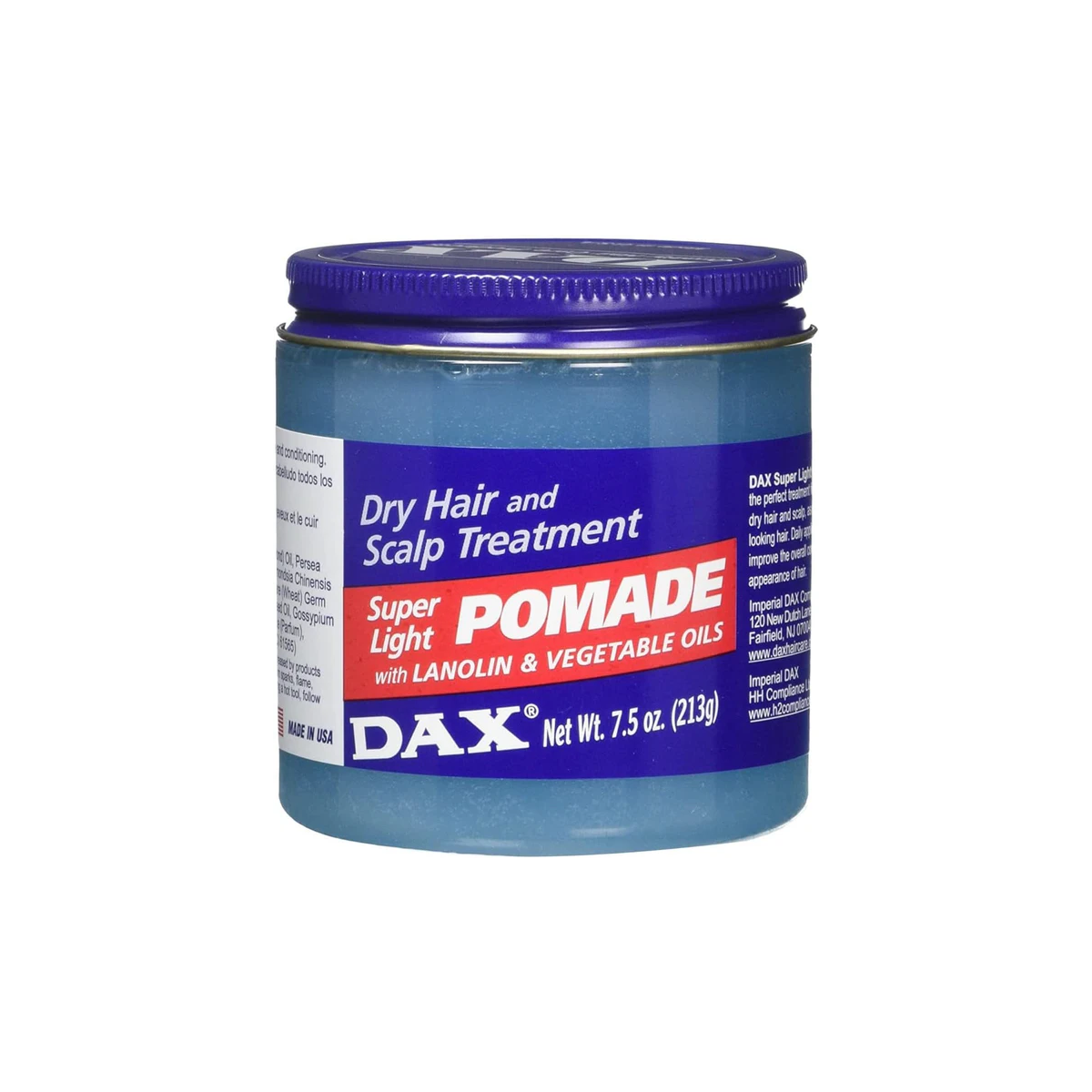 Pommade Dax Super Légère à la Lanoline et aux Huiles Végétales 214g