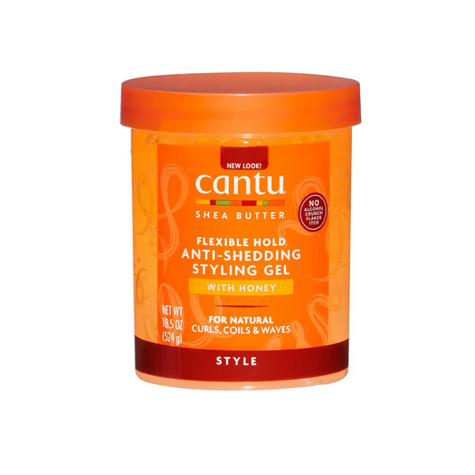 Gel coiffant anti-chute à tenue maximale au beurre de karité Cantu avec miel 18,5 oz