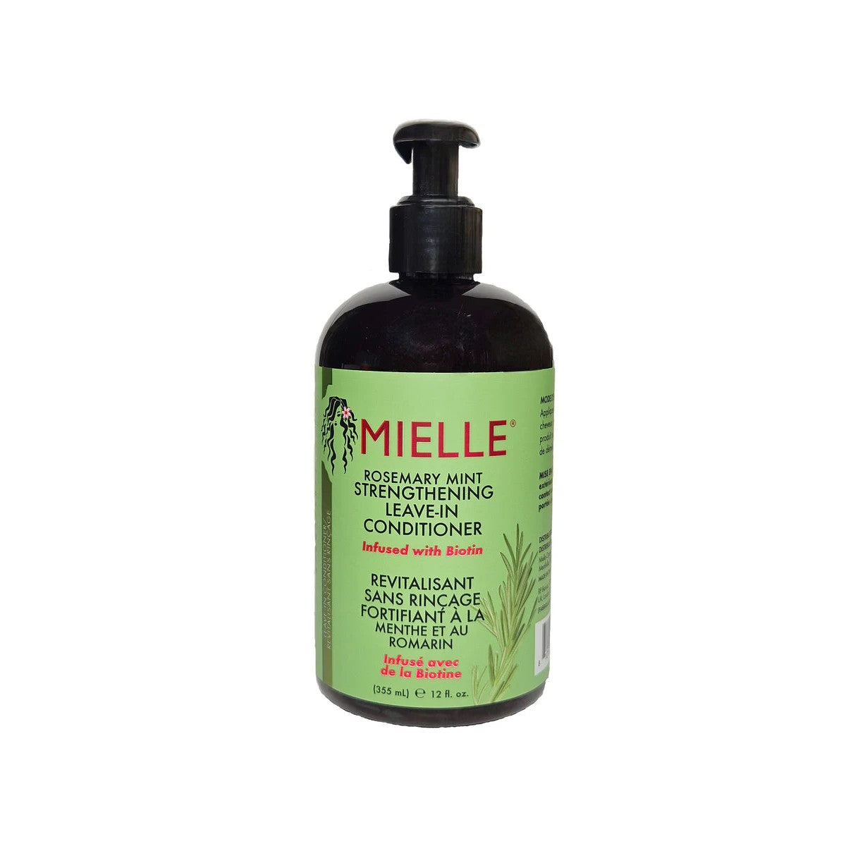 Après-shampoing sans rinçage au romarin et à la menthe Mielle Organics 355 ml