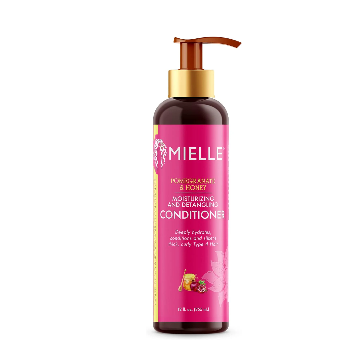 Après-shampoing hydratant et démêlant à la grenade et au miel Mielle 12 oz
