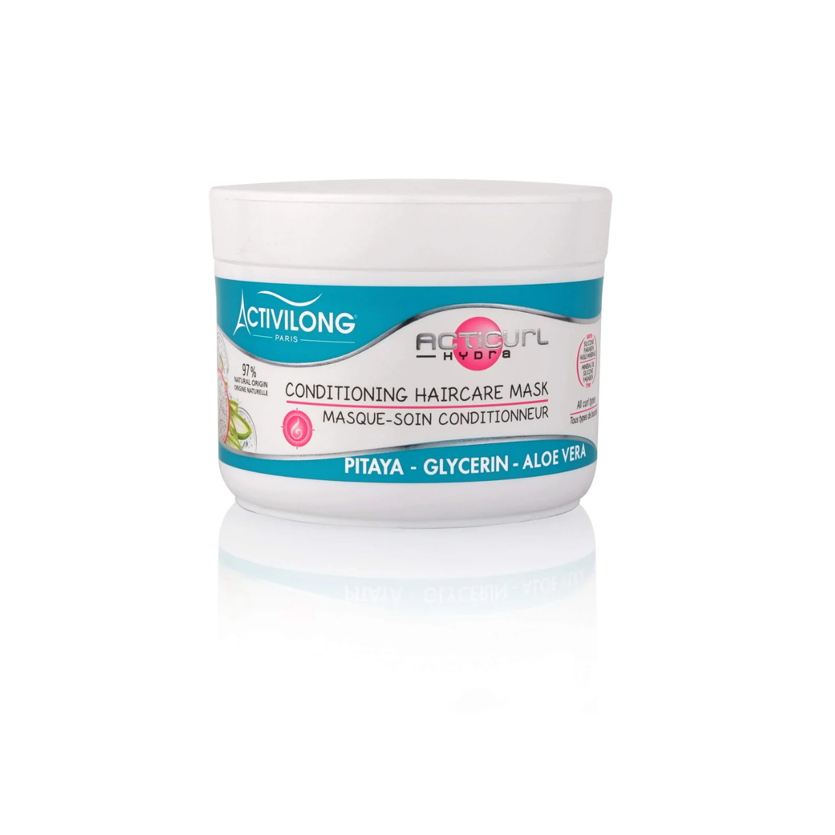 Activilong Acticurl Masque Soin Revitalisant Hydra Fruit du Dragon Pitaya Glycérine Aloe Vera 200 Ml