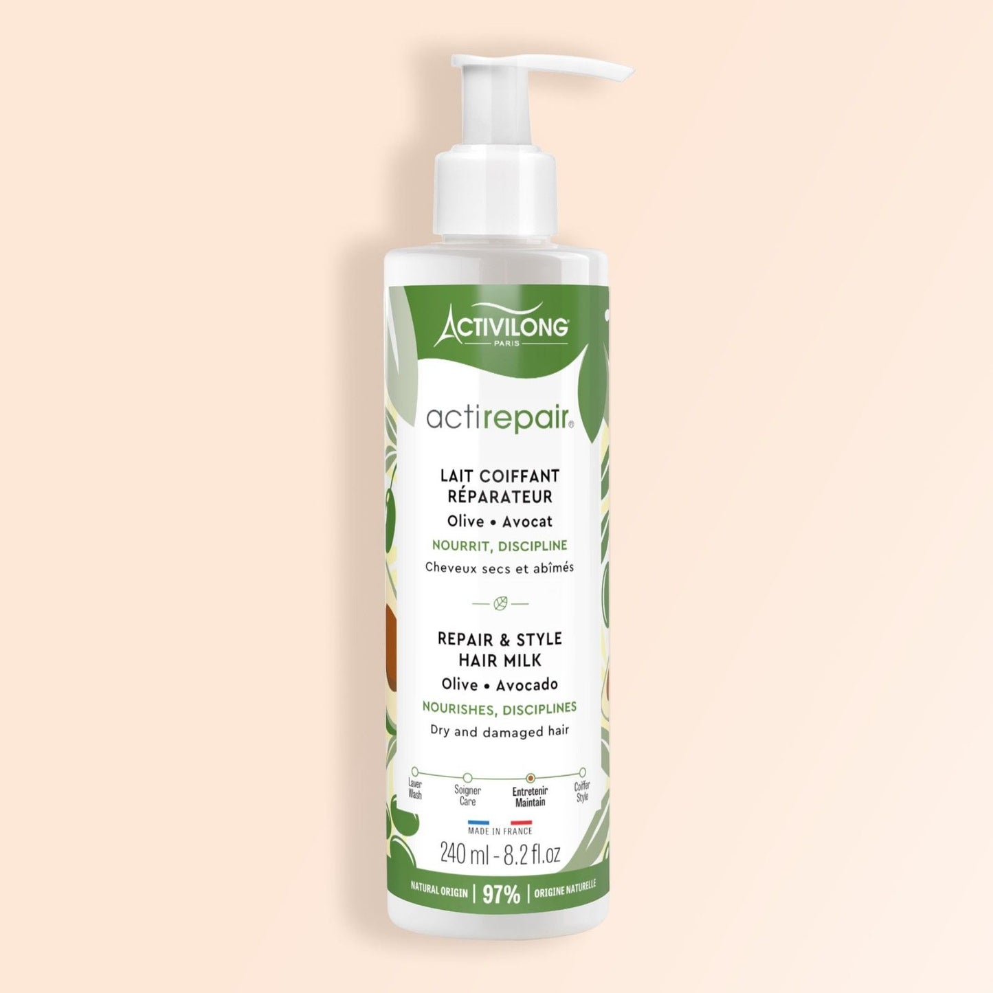 Lait Coiffant Réparateur Gamme Actirepair 240 Ml