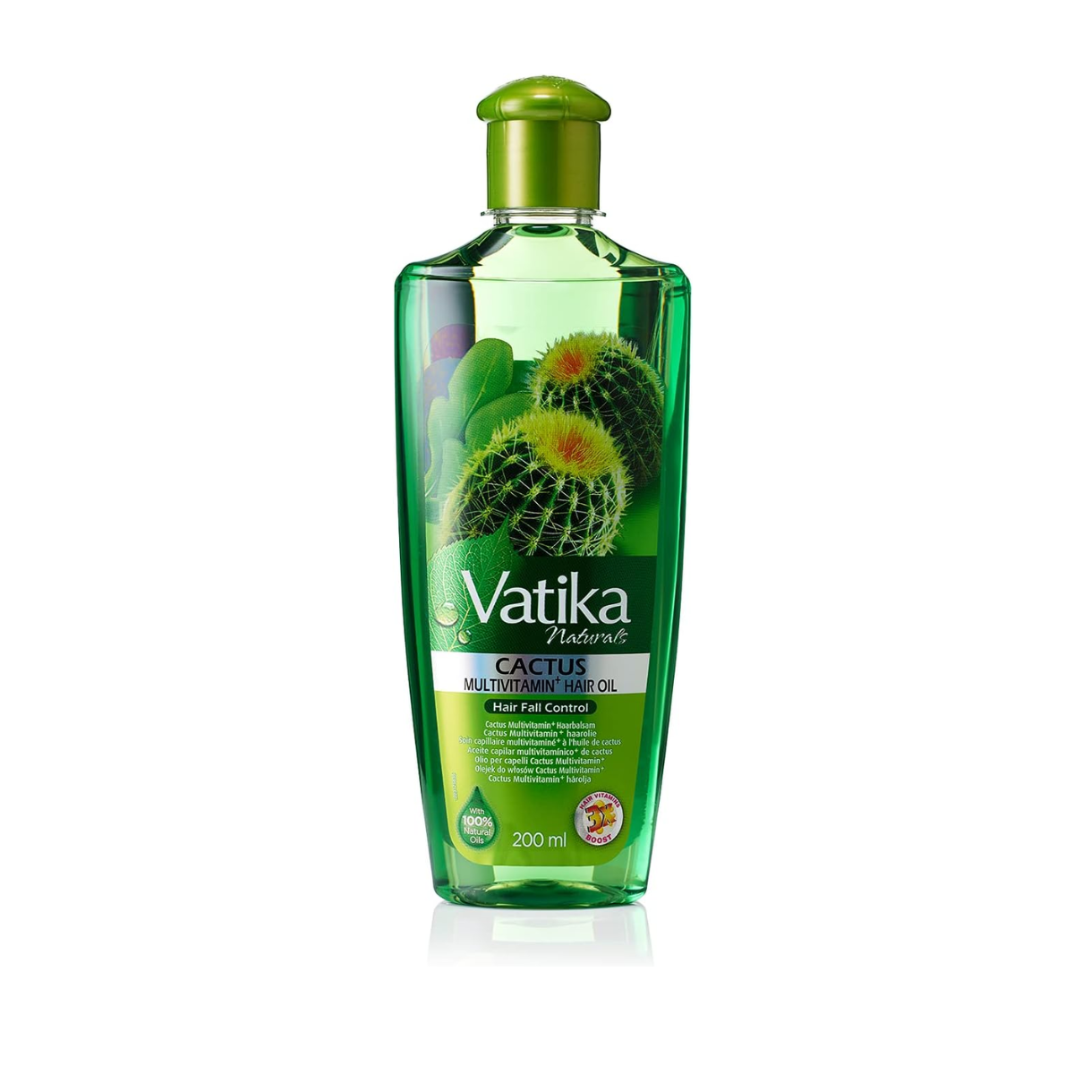Huile capillaire enrichie au cactus Dabur Vatika pour le contrôle de la chute des cheveux 200 ml