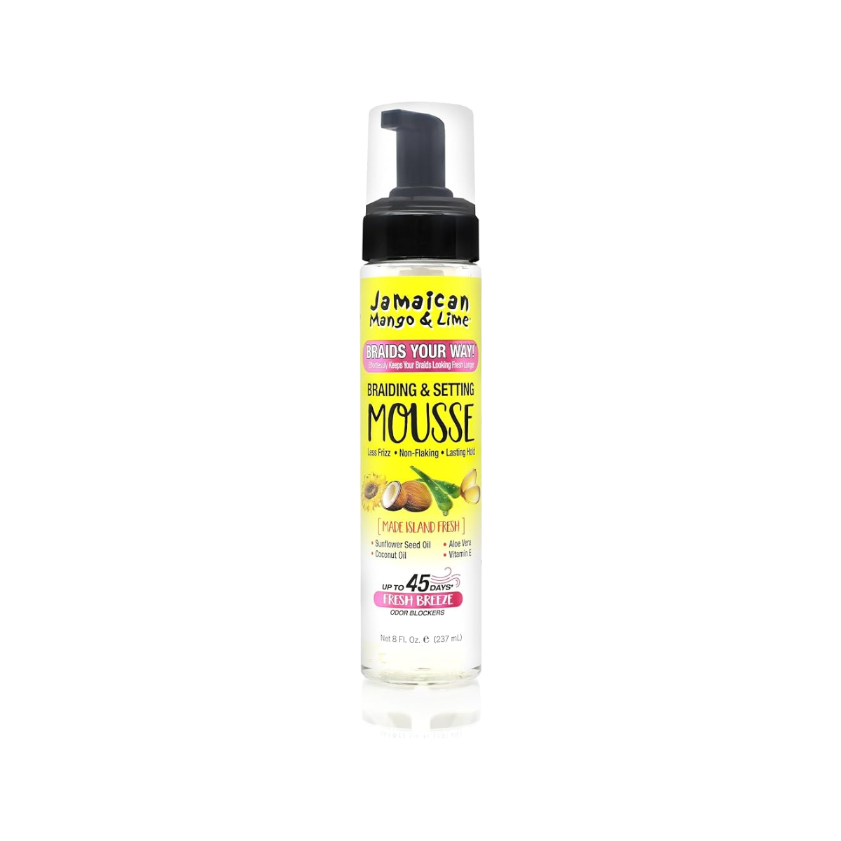 Mousse de tressage et de mise en plis de Jamaican Mango & Lime Braids Your Way 8 oz