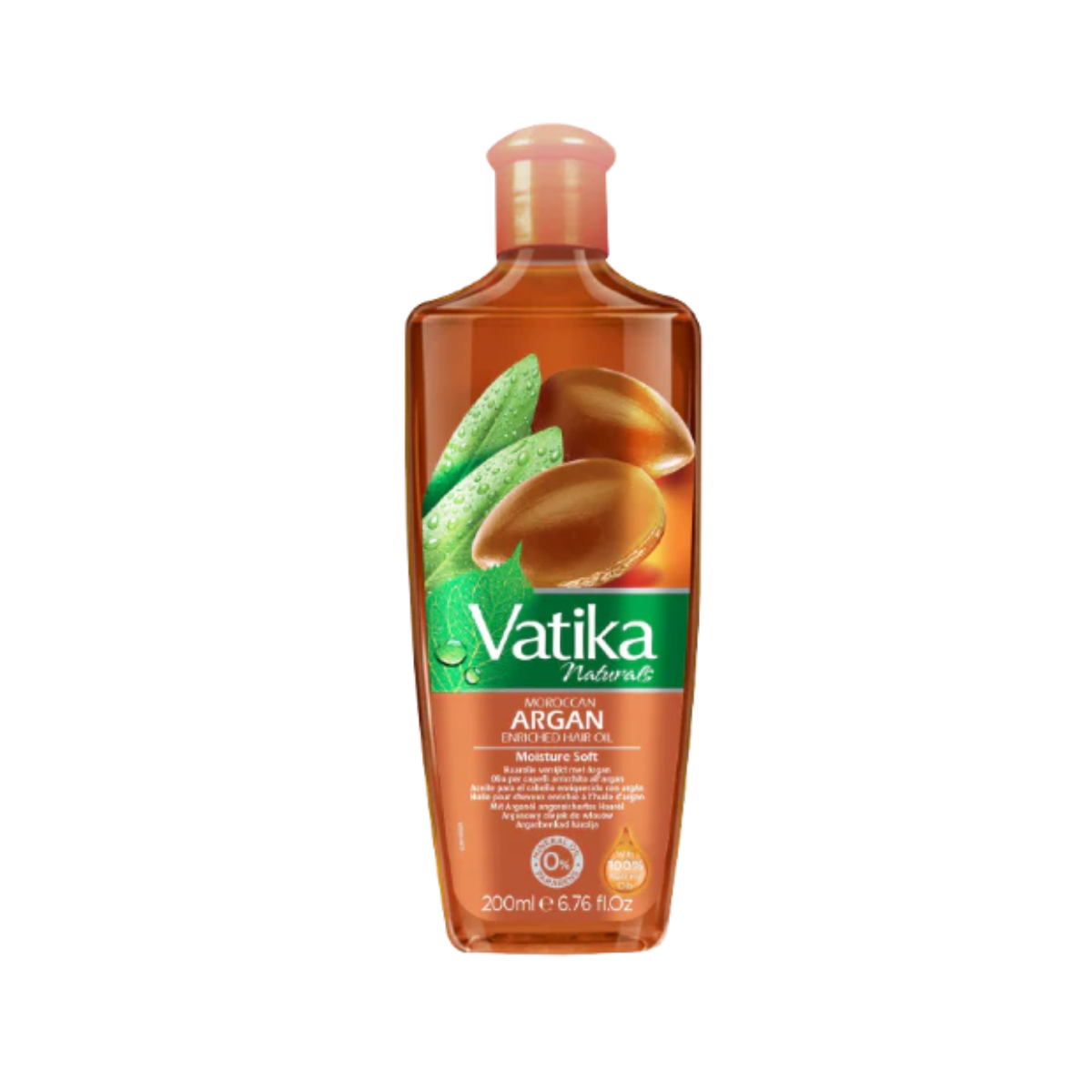 Huile capillaire enrichie hydratante douce à l'huile d'argan marocaine Vatika 200 ml