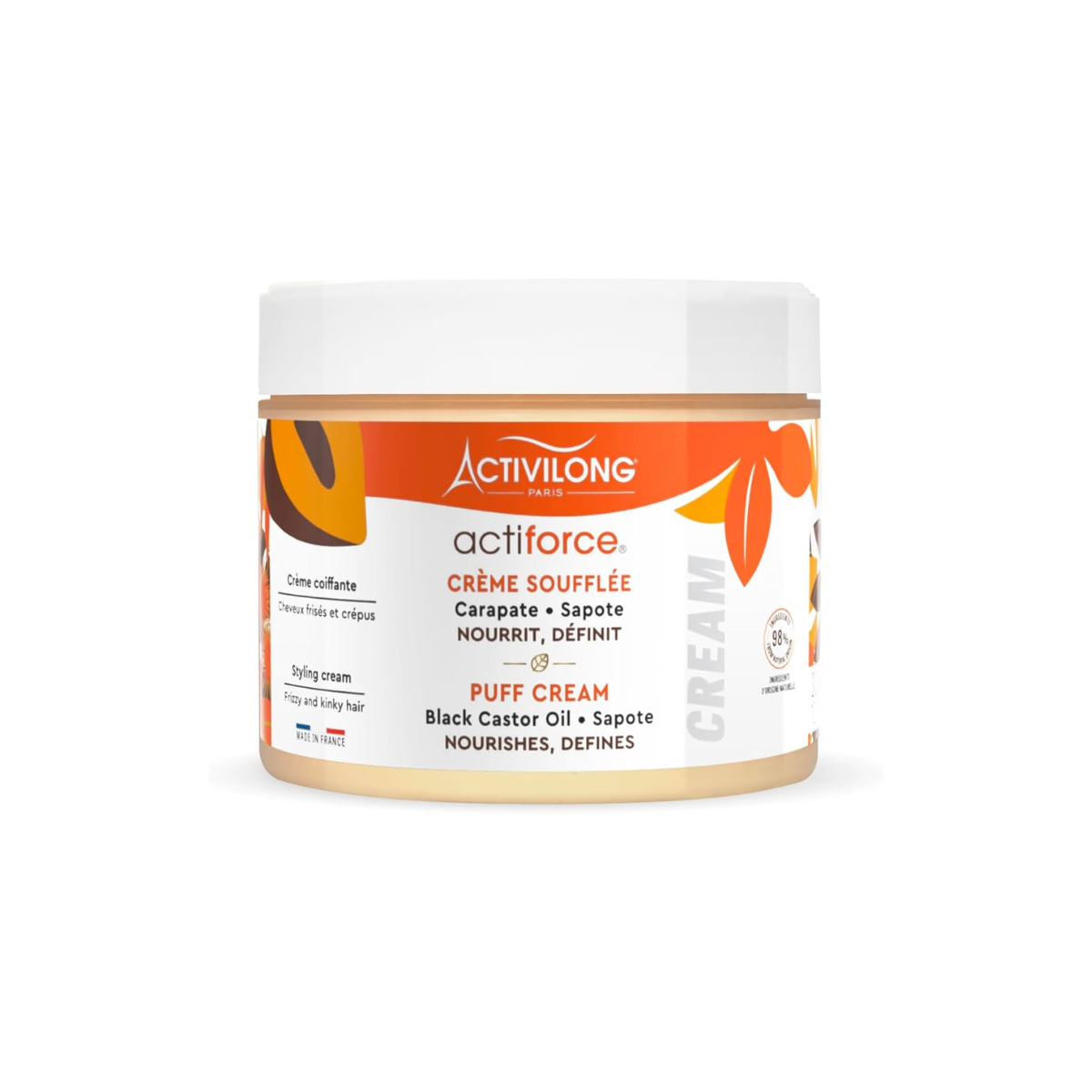 Activilong Actiforce Crème Soufflée Huile de Ricin Noir et Sapote 300ml