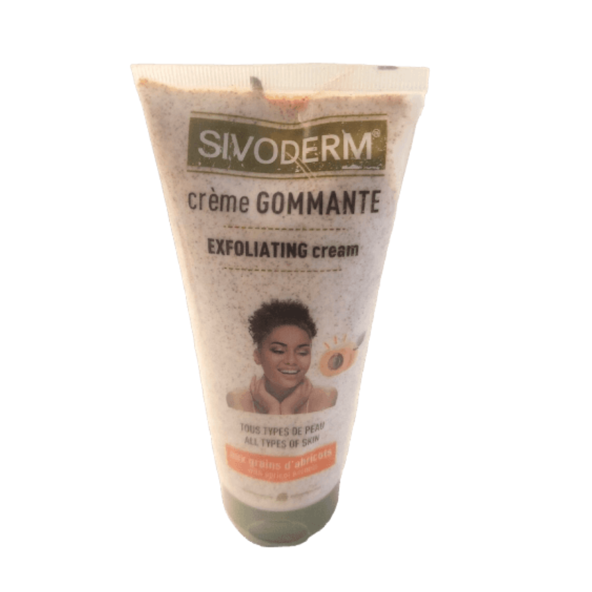 Crème exfoliante Sivoderm aux noyaux d'abricot. Tonifie la peau. 200 ml