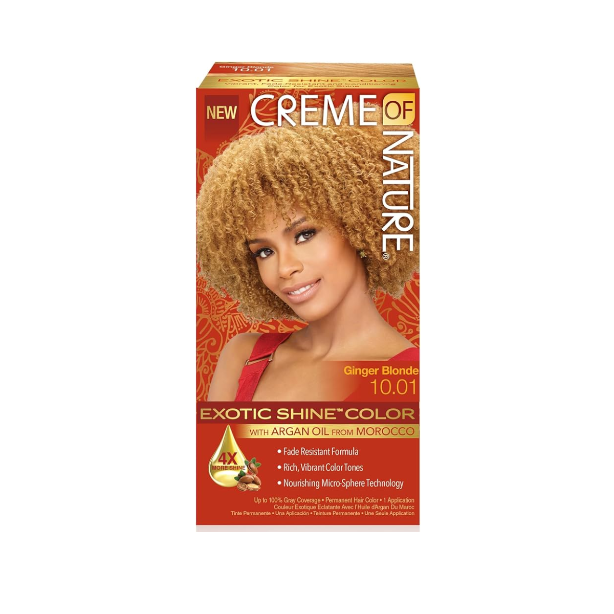 Crème de coloration permanente pour cheveux Creme Of Nature 10.01 Ginger Black, 60 ml