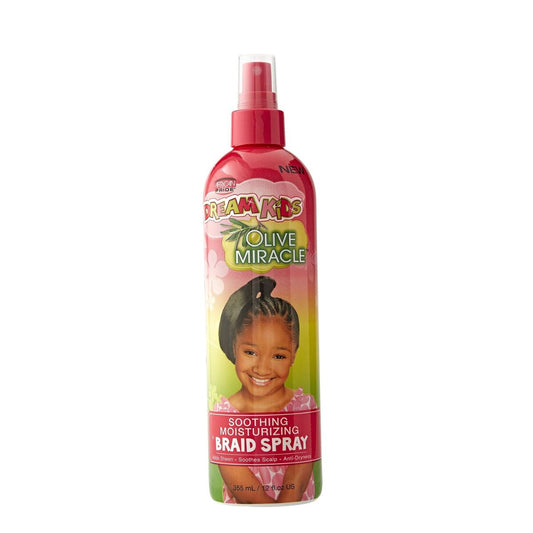 Spray hydratant apaisant pour tresses Dream Kids Olive Miracle d'African Pride 355 ml