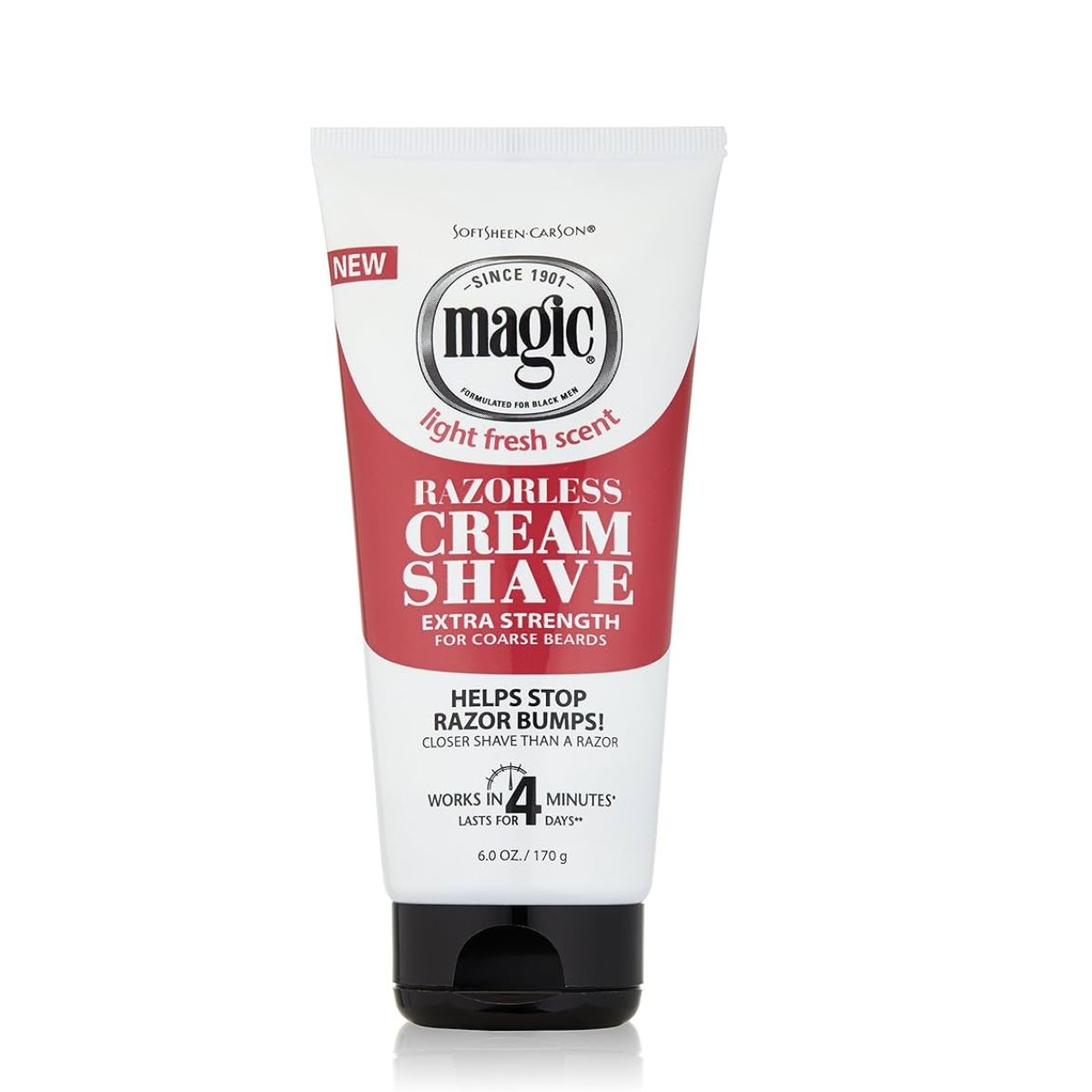Crème de rasage sans rasoir Softsheen-Carson Magic - Extra fort pour barbes épaisses, 6 oz
