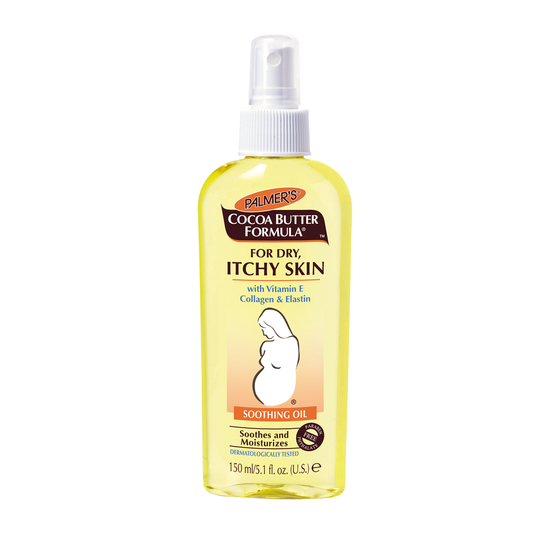 Huile apaisante pour peaux sèches et qui démangent, formule au beurre de cacao de Palmer's, 150 ml