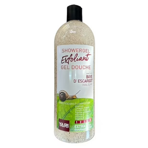 Gel de douche exfoliant à la bave d'escargot Yari 1000 ml