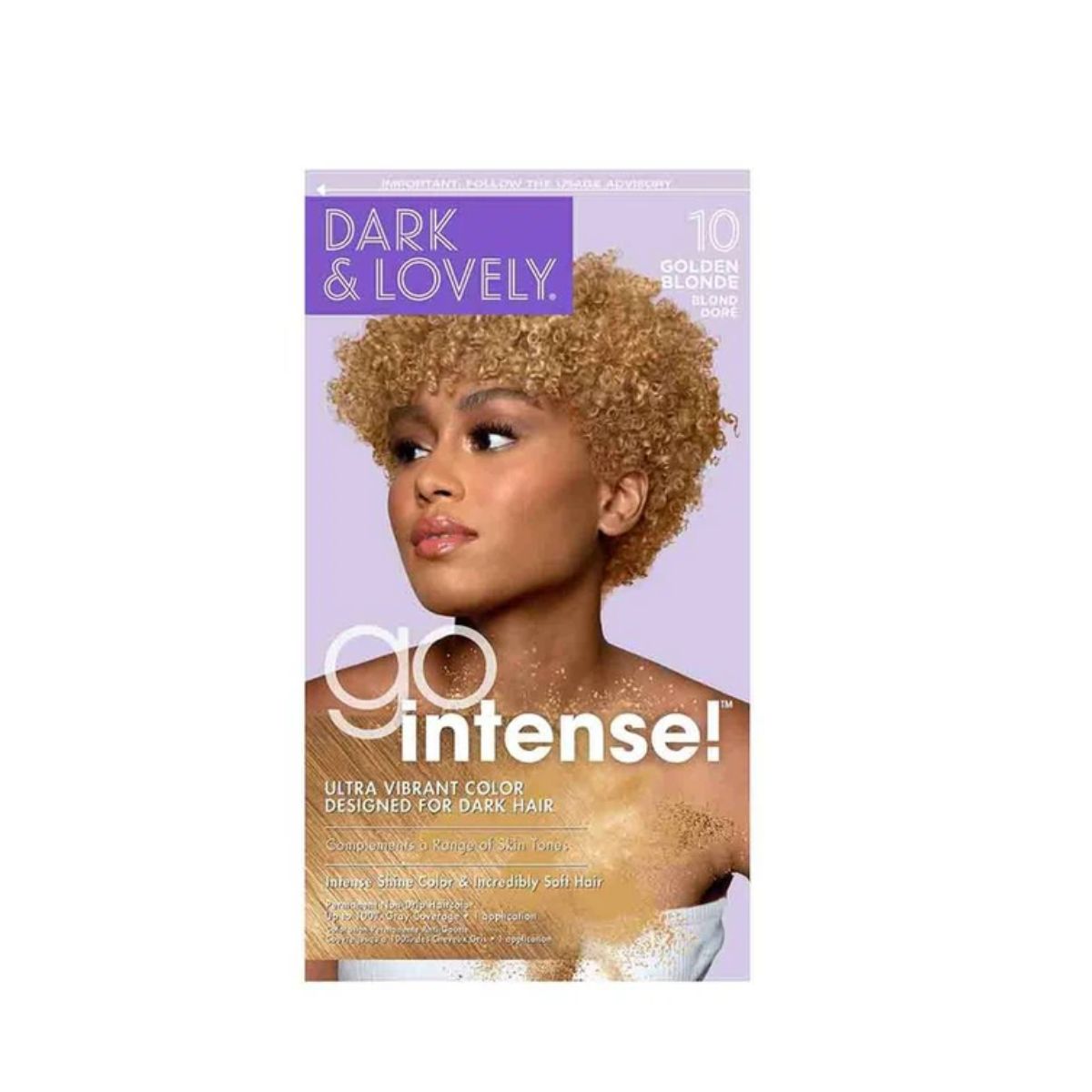Coloration capillaire blond doré intense Dark & Lovely Go 10#