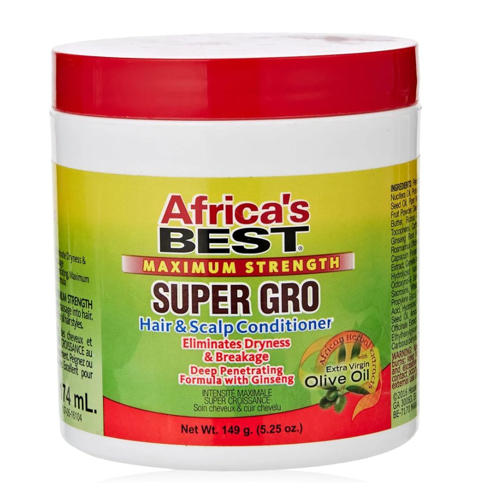 Pommade à l'huile d'olive pour cheveux et cuir chevelu Super Gro à force maximale d’Africa’s best, 149 g
