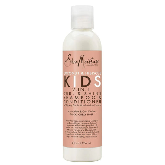Shampoing et après-shampoing 2 en 1 + démêlant pour enfants à la noix de coco et à l'hibiscus de Shea Moisture