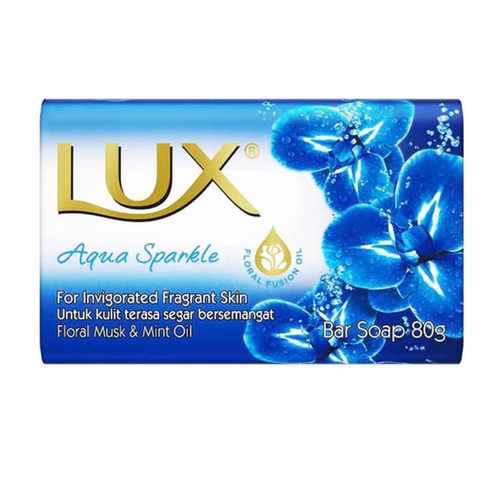 Barre de savon Lux Aqua Sparkle au musc floral et à l'huile de menthe, 80 g