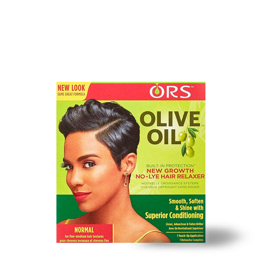 Défrisant capillaire sans soude Ors à l'huile d'olive avec protection intégrée pour une nouvelle croissance