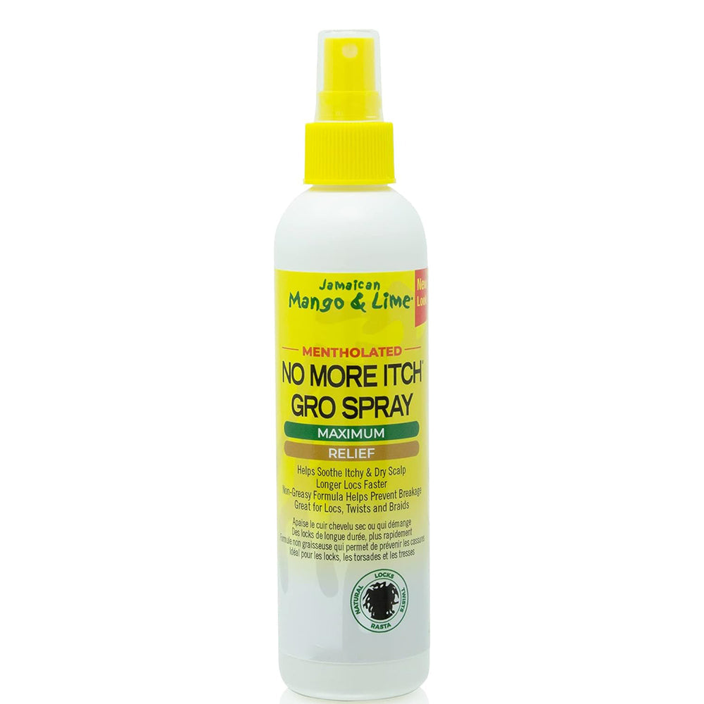 Spray Gro No More Itch, anti-démangeaison soulagement maximale mentholé de Jamaican Mango & Lime 8 oz