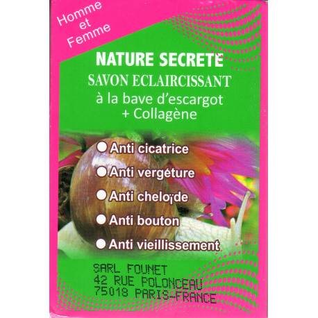Nature Secrète Savon Blanchissant à la Bave d'Escargot + Collagène