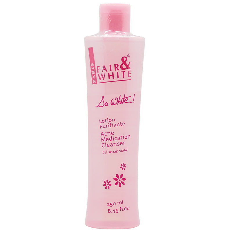 Nettoyant médicamenteux contre l'acné Fair And White So White 250 ml