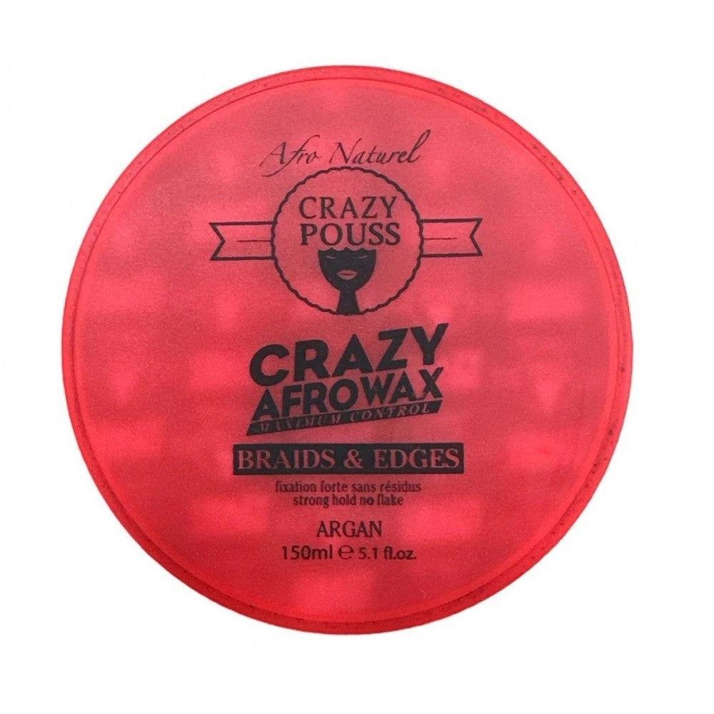 Cire coiffante tenue forte Crazy Pouss à l'huile d'argan Afrowax 150 ml