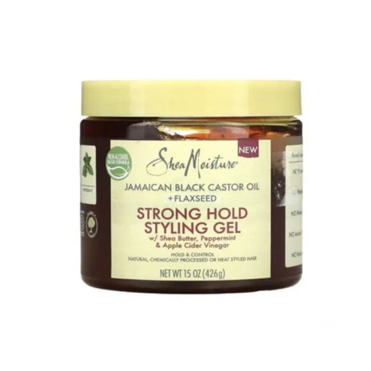 Gel coiffant à tenue forte à l'huile de ricin noire jamaïcaine de Shea Moisture, 15 oz