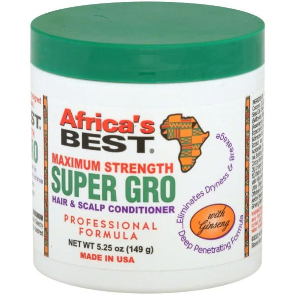 Pommade pour cheveux et cuir chevelu à force maximale Super Gro d'Africa’s best 5,25 oz