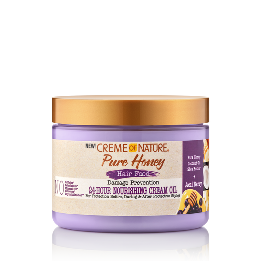 Crème de la nature | Pure Honey Hair Food | Huile-crème nourrissante 24 heures 135 g