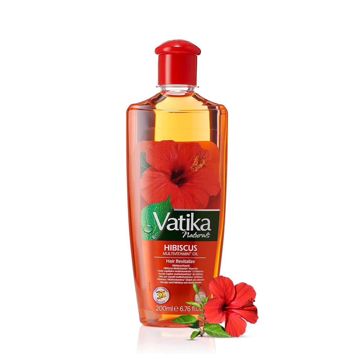Huile capillaire multivitaminée à l'hibiscus Vatika Naturals - 200 ml